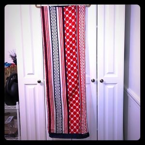 ECHO Vintage Red White Blue Silk Scarf Polka Dot